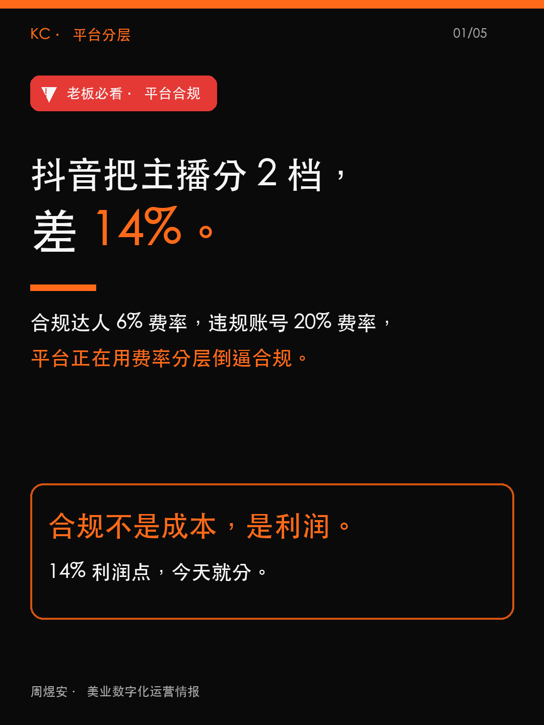 抖音把主播分 2 档，差 14%