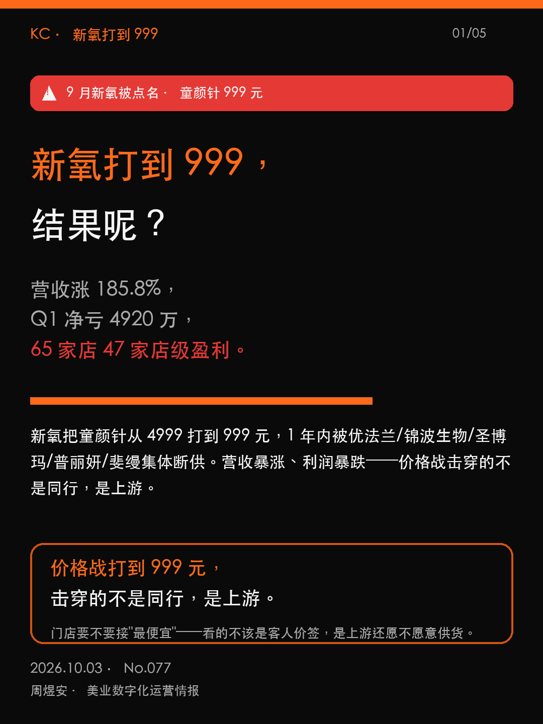 新氧打到 999，结果呢？
